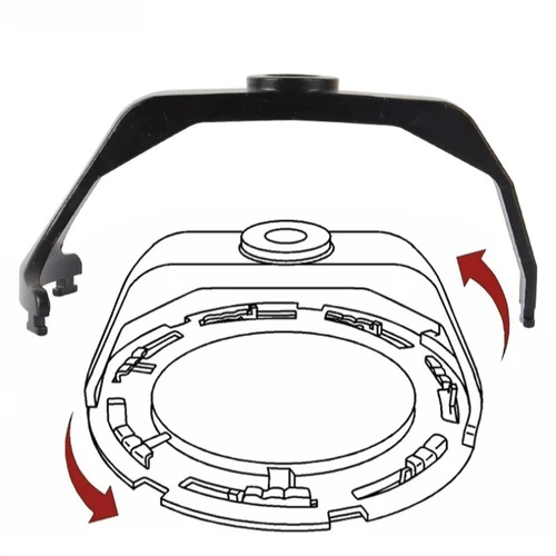 Imagen 2 del producto Herramienta de anillo de bloqueo de tanque de combustible, herramientas de instalación de extracción de compradores de bomba de combustible para BMW Benz Volvo Jeep equivalente OEM 6599