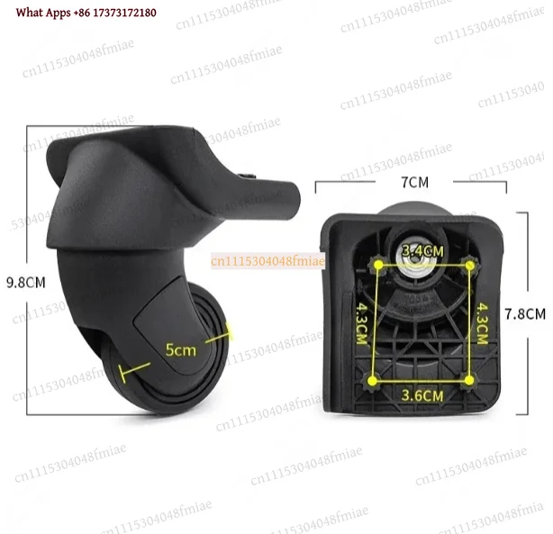k3 Suitcase Replacement Wheels, Swivel Caster Trolley Wheels, Compatible with Samsonite Luggage