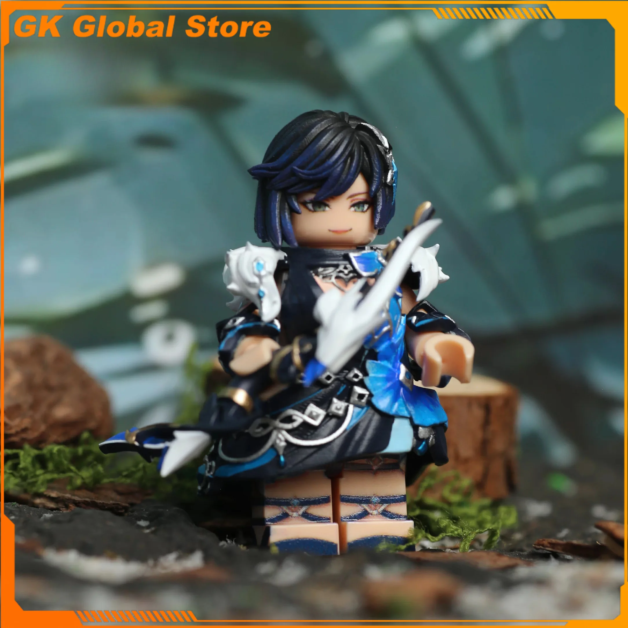 Genshin Impact Game Figure Yelan Peripheral ABS Model Building Block Builders Desktop Decoration Ornaments Birthday Gift Toys