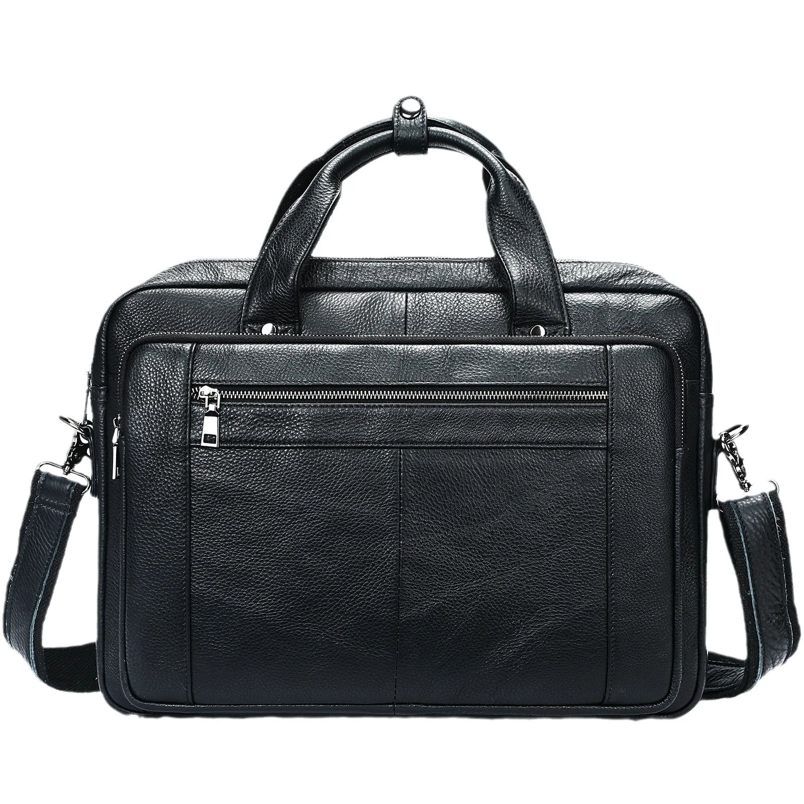 New Real Leather Men's Business Bag Large Capacity Shoulder Briefcase Professional Laptop Crossbody Bag For Office Essentials