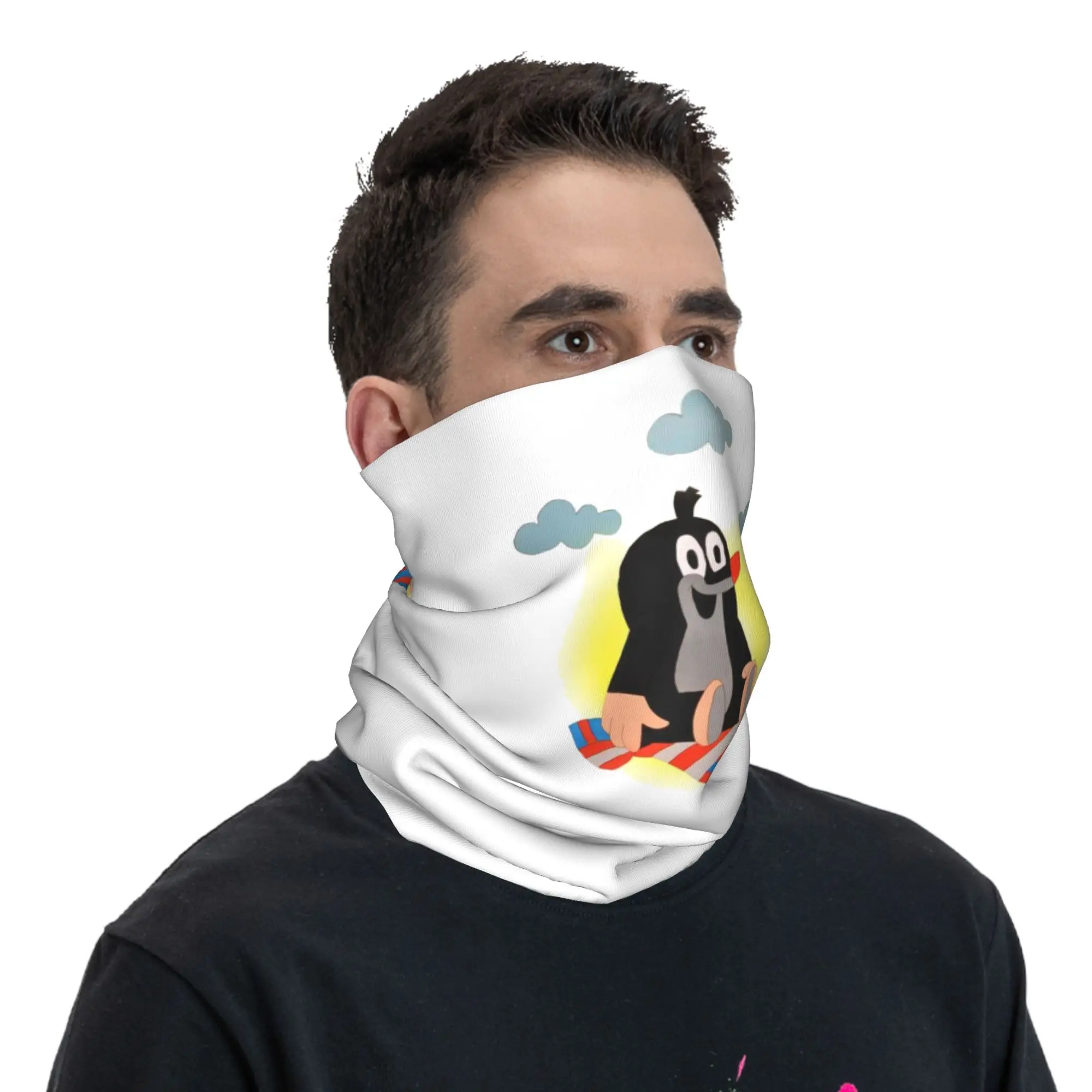 

Милая бандана Happy Mole Krtek, шарф для лица с принтом, теплая маска для лица, велосипедная унисекс, ветрозащитная для взрослых