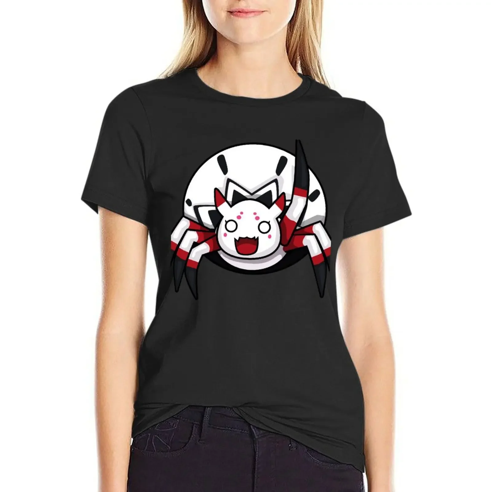 

so i'm a spider so what  Kumoko Hai T-Shirt summer top cute clothes oversized female cotton t shirts Women