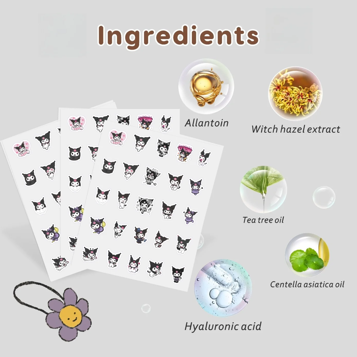 Sanrio  Hello Kitty Acne patches, Cartoon acne patches, Acne cover-up stickers, Cute concealer stickers
