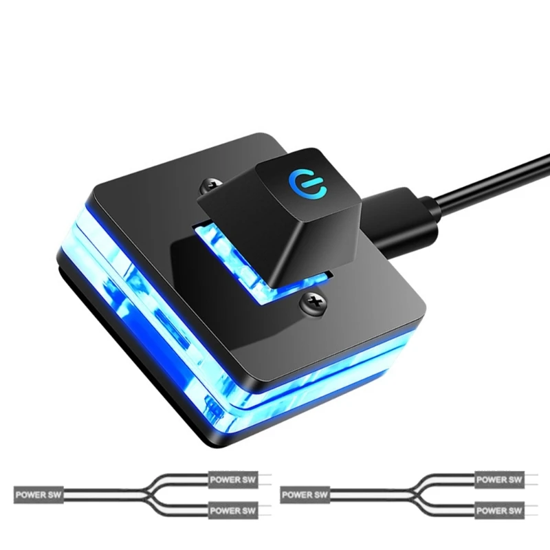 Botão extensão comutação energia do computador desktop luz LED para placa-mãe PC K1KF