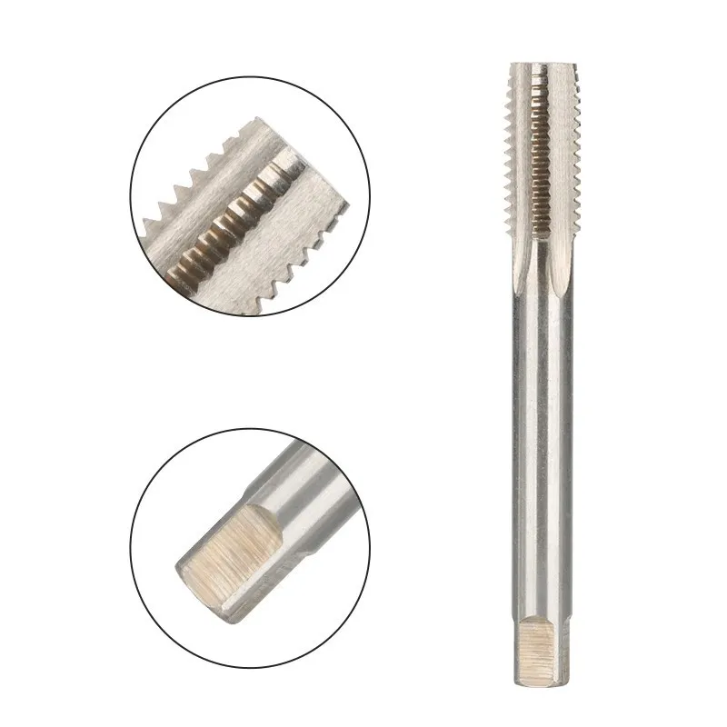 XCAN DIN371 Machine Tap M3/M4/M5/M6 Thread Tap with Reinforced Shank Metric Screw Tap Drill Bit Threading Tool for Aluminum Iron