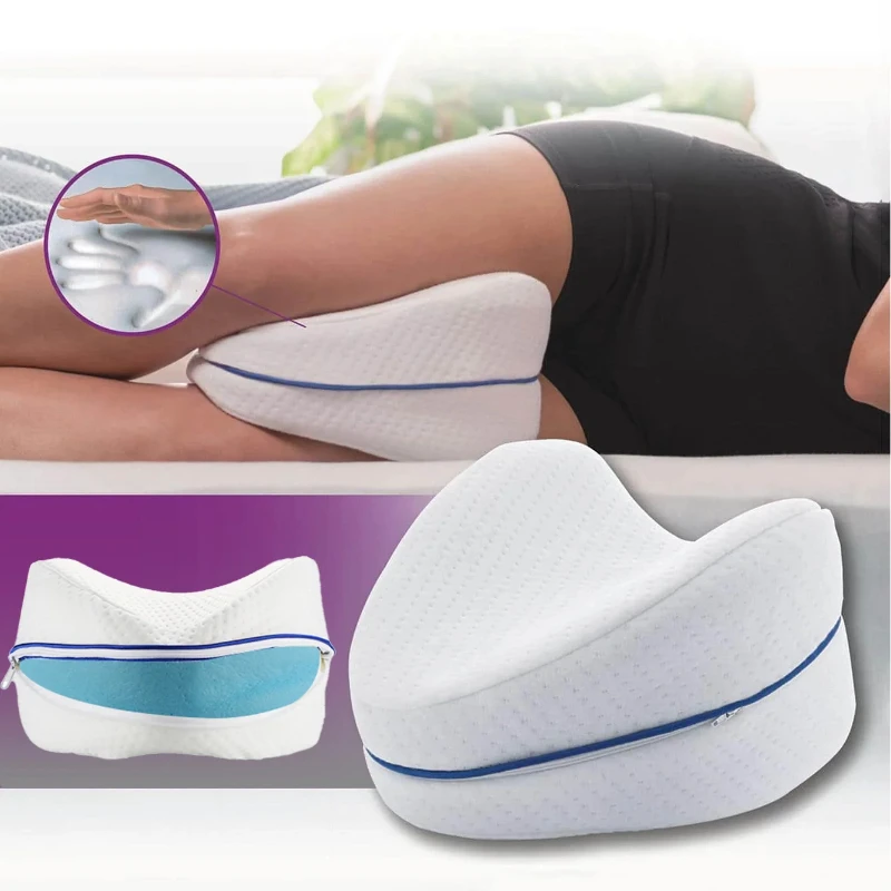 1 Stück Beinkissen aus Memory-Schaumstoff, langsam rückfedernd, herzförmiges Beinkissen für Seitenschläfer, Venenkissen aus Memory-Schaumstoff
