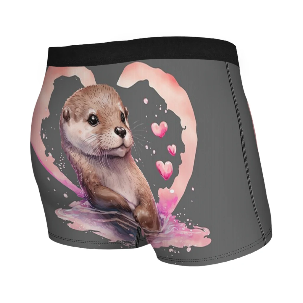 Lovely little animals Otterly adorable Underpants Homme Panties Men's Underwear Print Shorts Boxer Briefs