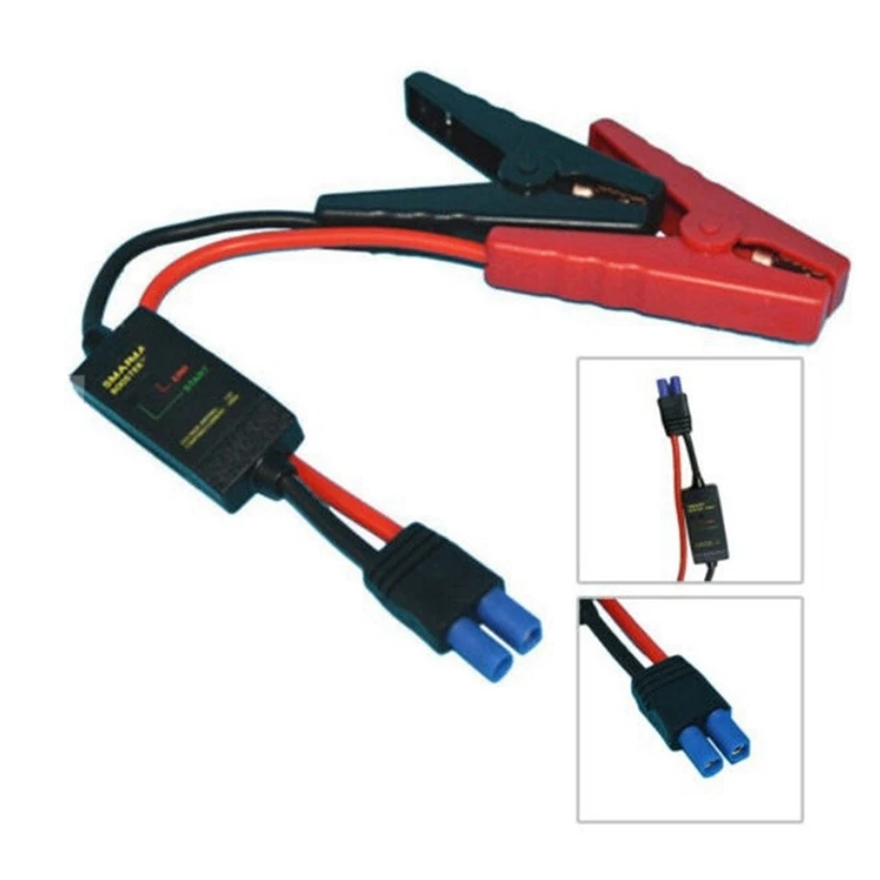 2X 12V 200A-500A Intelligent Booster Cable Smart EC5 Connector Car Truck Emergency Jump Starter Alligator Clamps Clip