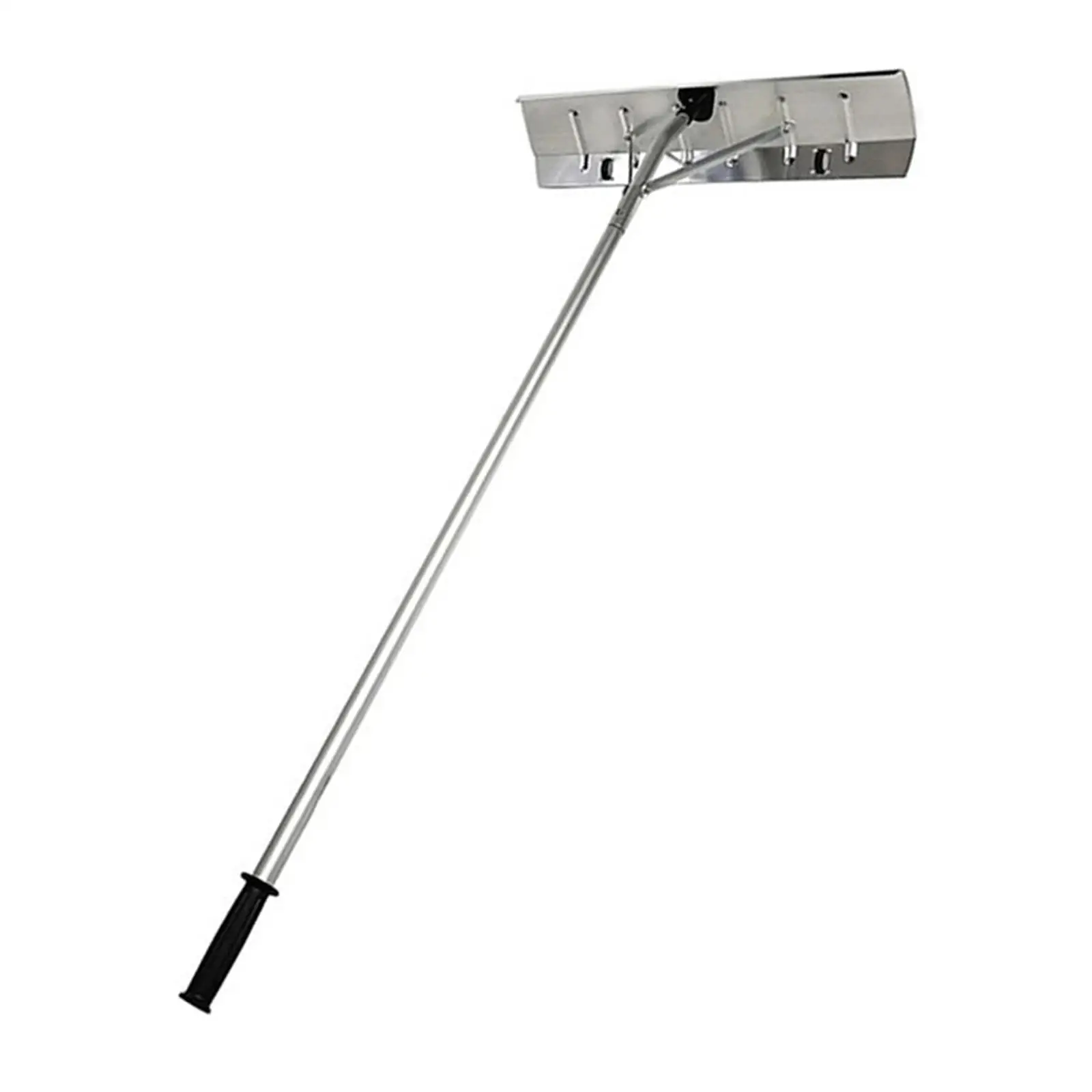 Snow Roof Rake with Wheels Snow Removal Tool Time Saving Portable Cleaning Tool Adjustable Length for Patio Rooftop Lawn