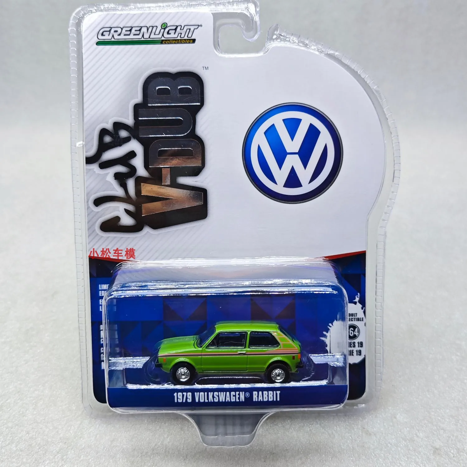 

Green Light 1:64 Club Vee Dub Series 19-1979 Volkswagen Rabbit - Bali Green Сплошной цвет Модель автомобиля из сплава Коллекционные предметы