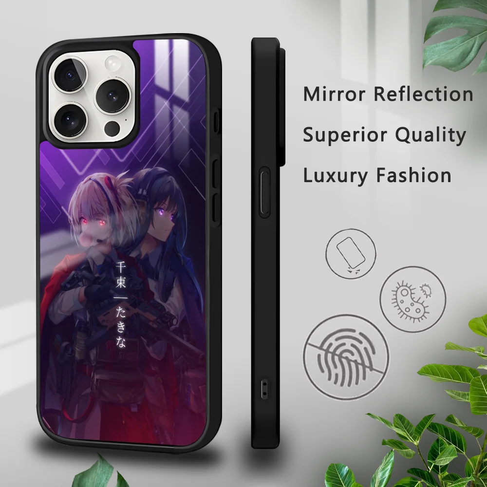 

Anime L-Lycoris R-Recoil Phone Case For iPhone 16 15 14 13 12 11 Pro Xs Max Mini Plus Celulares Hard Funda