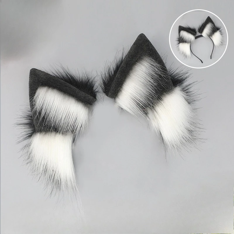 Rechargeable Plush Cat Ears Hair Accessory Cosplay Exhibition Movable Realistic Fox Ear Detachable Electric Headband Animal Ears image 4