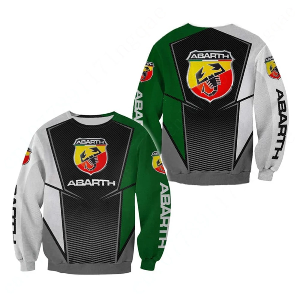 Abarth maglietta Anime per uomo donna abbigliamento Unisex Harajuku O collo manica lunga felpa ad asciugatura rapida magliette Casual Top