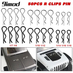 9IMOD 50pcs RC Body Clips 1/7 1/8 1/10 1/12 1/14 1/16 1/18 Metal R Buckles Car Truck Buggy Shell Pins RC Cars Parts