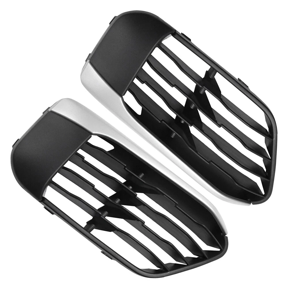 Bumper Grille Set 2​pcs car Front Lower Bumper Grille For BMW for F48 for X1 2016-2019 51117453989 51117453990 Plastic black