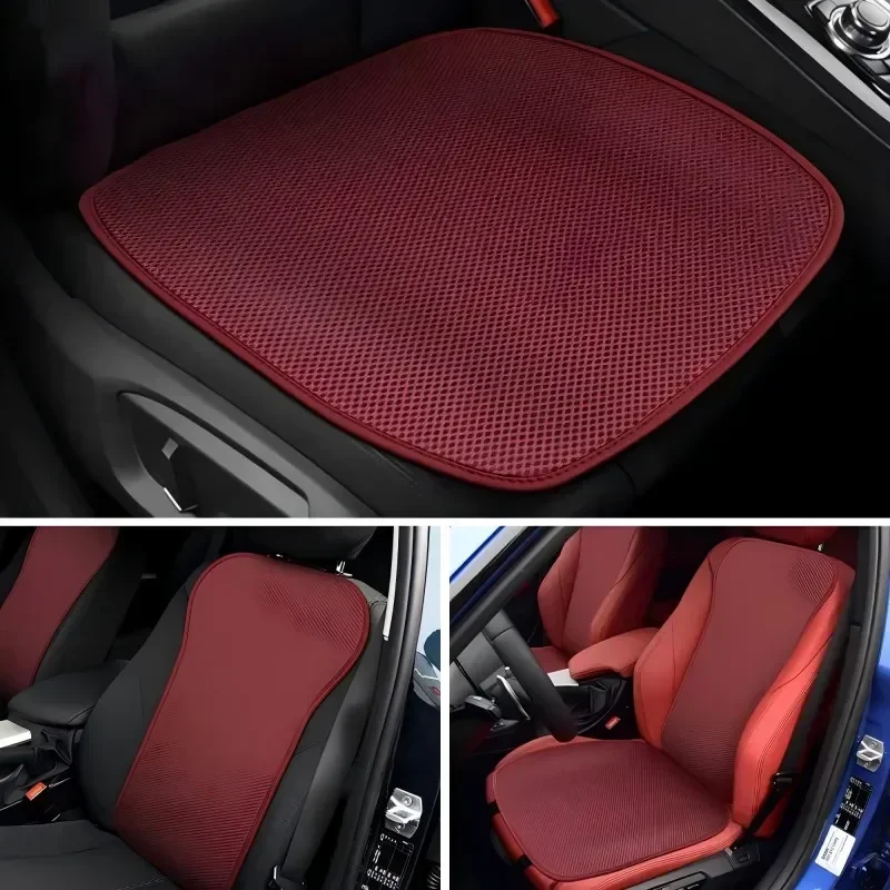 Breathable & Anti-Slip Cotton Car Seat Covers Summer Comfort Seat Cushion Protector Breathable Ice Silk Car Seat Cover