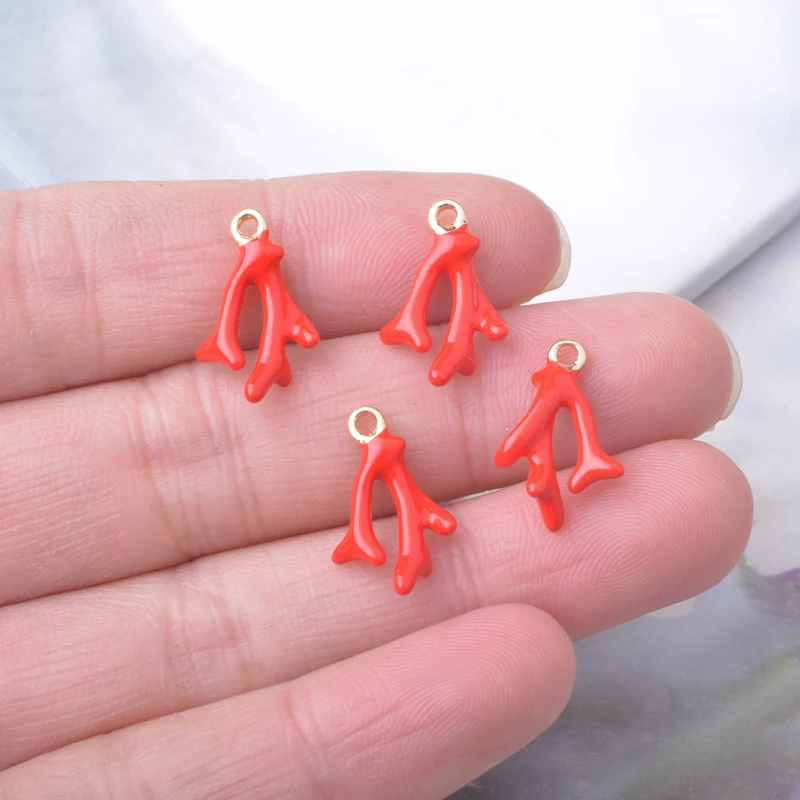 20 Stück doppelseitige Emaille-Korallenanhänger mit Öltropfen-Design für Ohrringe, Halsketten, Armbänder und Schmuckdekorationen – Detail 10