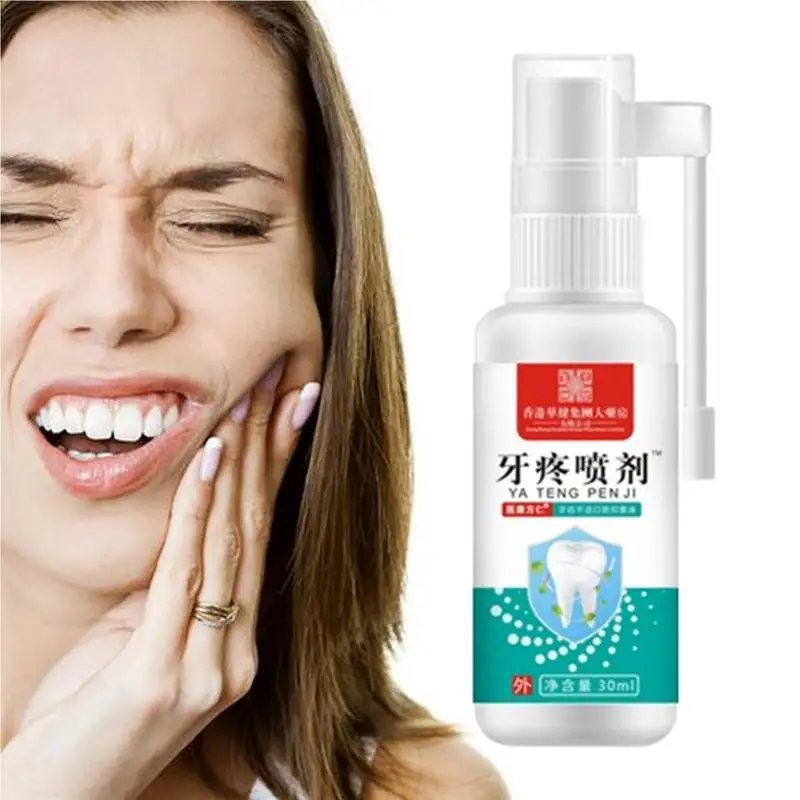 

Natural Plant Extracts Toothache Spray 30ml Tooth Cleaning Solution Toothache Care Liquid For Redness And Swelling Oral Care