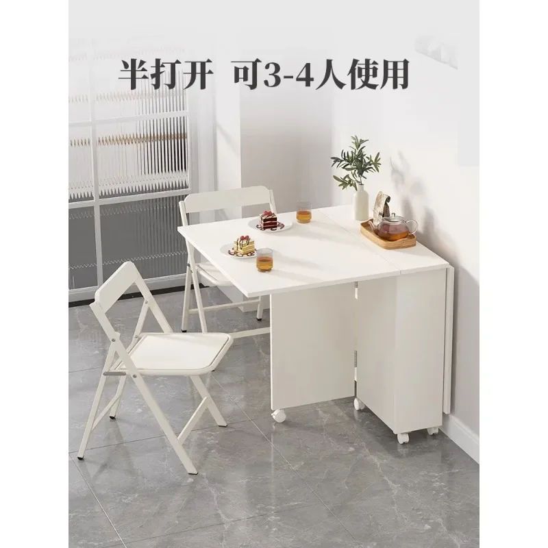 Household folding table Small apartment simpleKitchen Multifunctional mobile dining Eating foldin