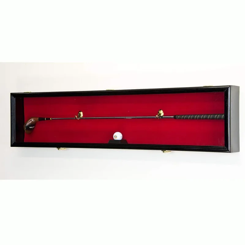 Wooden golf club storage display box
