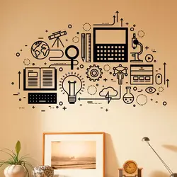 Computer Technology Wall Decal Vinyl Sticker Science Education Home School Classroom Art Decor Self-adhesive Murals 3R012
