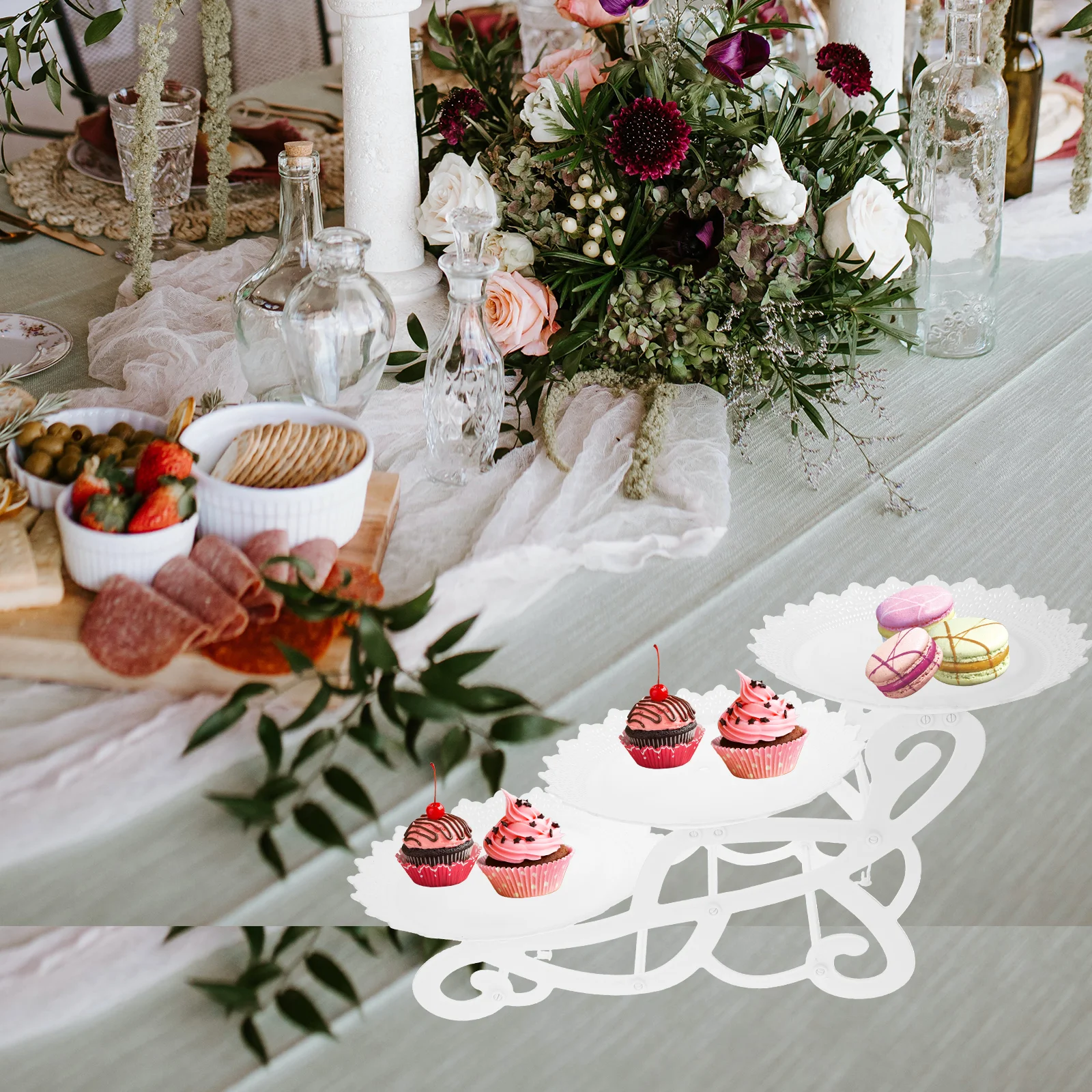 

Three Tier Dessert St Cake Rack Fruit Display Holder Storage Bracket Home Decor Kitchen Accessories Practical Performance