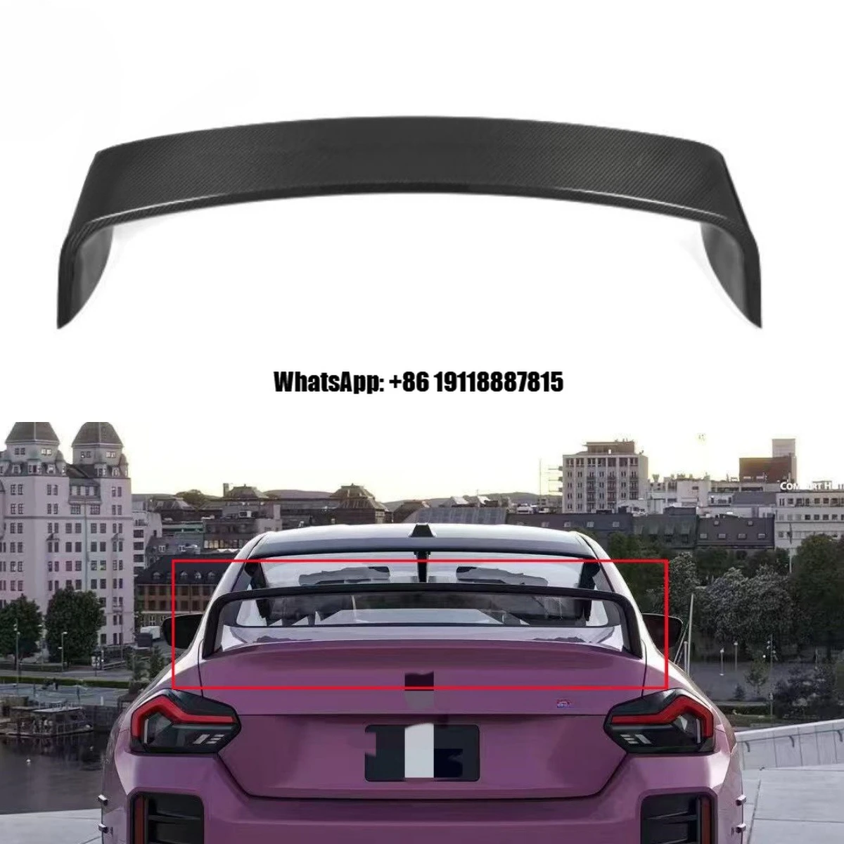 

Carbon Fiber MP Style Rear Trunk Wing Spoiler for BMW G42 M240i G87 M2 2022+ Trunk Spoiler Wing