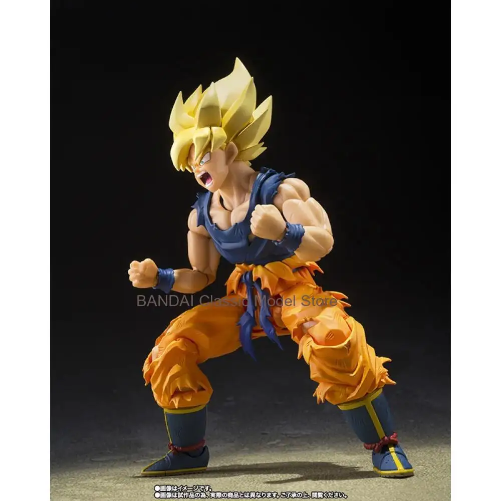 In Stock 100% Original Bandai S.H.Figuarts Dragon Ball Z Super Saiyan Son Goku Articulated Action Figure, PVC & ABS Collectible
