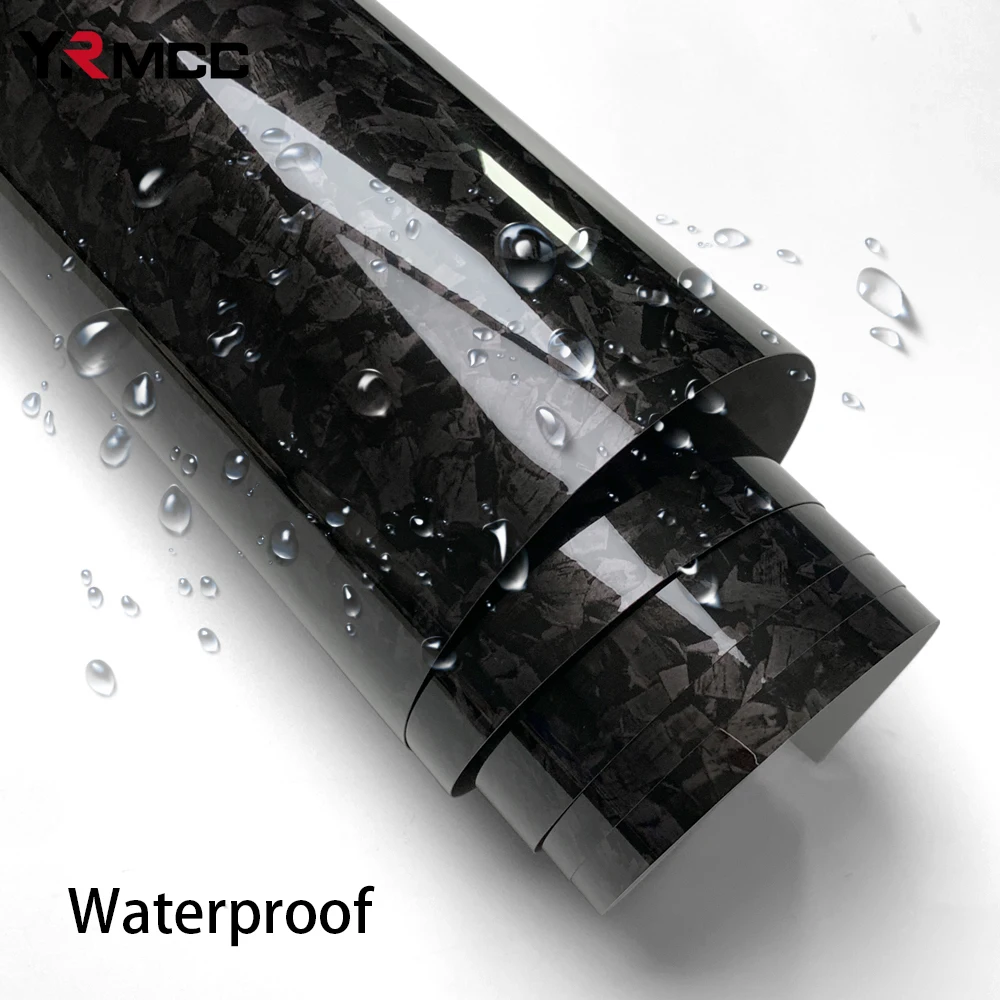 Carbon Fiber Vinyl Wrap Self Adhesive Car Sticker Waterproof Auto Glossy Vinyl Carbon Fiber Laptop Skin Film for Car Accessories