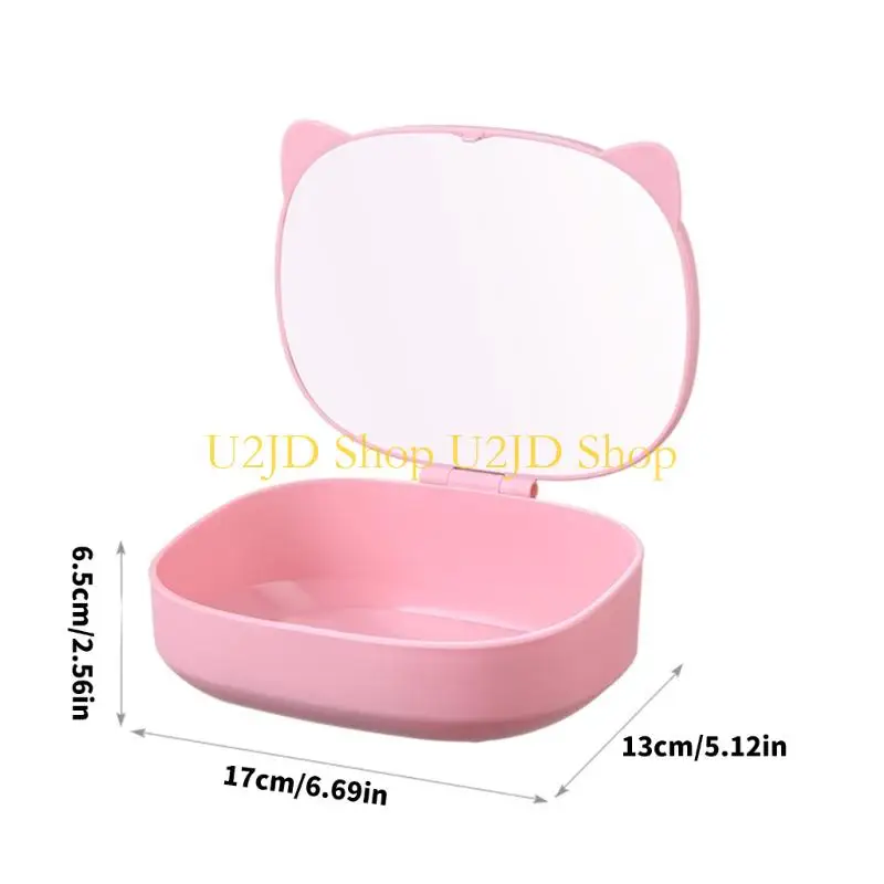 U2JD Stylish And Practical Makeup Mirror with Beauty Tools Portable Cosmetic Accesories Storage Box For Women