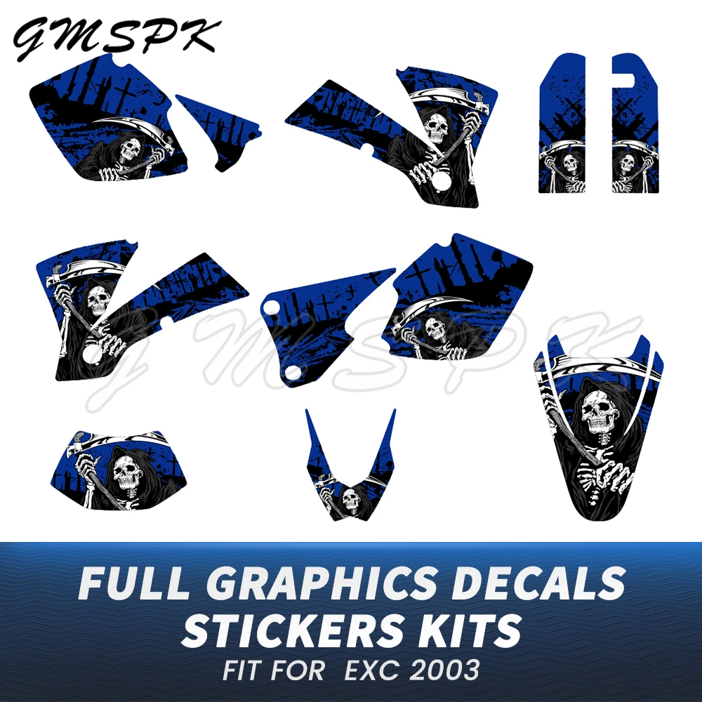 

Motorcycle Full Graphics Decals Sticker Kits Fit for KTM EXC EXC-F 125 200 250 300 400 450 520 525 2003
