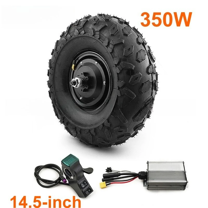 14.5-Inch Tire 350W Brushless Hub Motor Waterproof Plug Controller Kit for Electric Fishing Cart