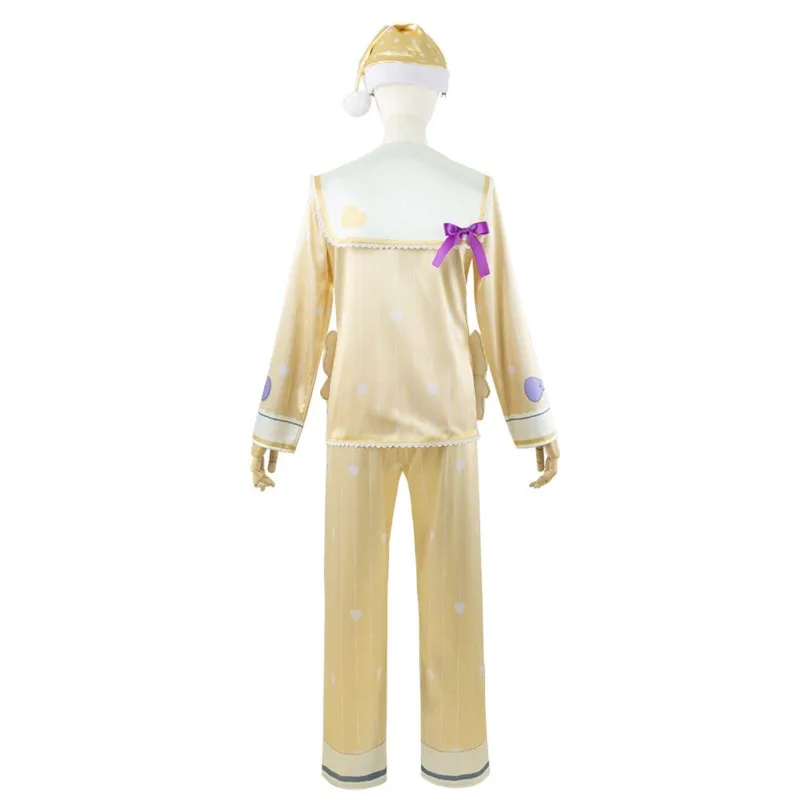 Project Sekai Colorful Stage Tenma Tsukasa Cosplay Pajamas Cute Bear Suit Yellow Nightcap Costumes Party Cosplay Home Wear