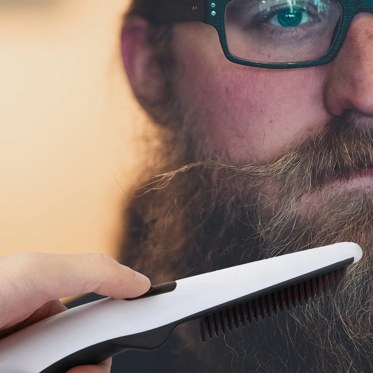 1Pcs Electric Beard Straightening Brush Comb Multi-Function Ionic Hair Straightener for Curly Thick Short Long Beards Fast 20S