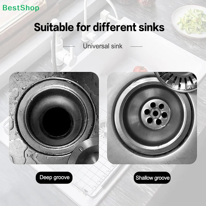 ★3 Sizes 304 Stainless Steel Sink Filter With Handle Strainer Or 30 Disposable Sink Filters Mesh Kitchen Food Hair Srceen Drains