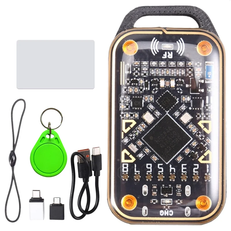 SQPP-Upgrade Chameleon Ultra Smart Card Emulator + UID-kaart/Sleutelhanger RFID Smart Chip Reader 125K 13.56M Kaart NFC Duplicator