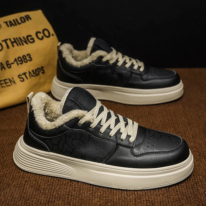 

Мужская теплая повседневная обувь на плоской подошве. Удобная мужская кожаная повседневная обувь в стиле ретро. Мужские модные мужские ботинки на плоской подошве в стиле ретро. Мужская хлопковая обувь.