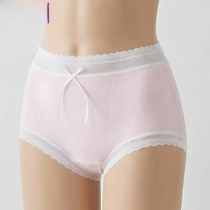 

Philomie High-Waist Lace-Edged Underwear Set for Women Summer Lightweight Breathable Skin-Friendly Comfortable Pants