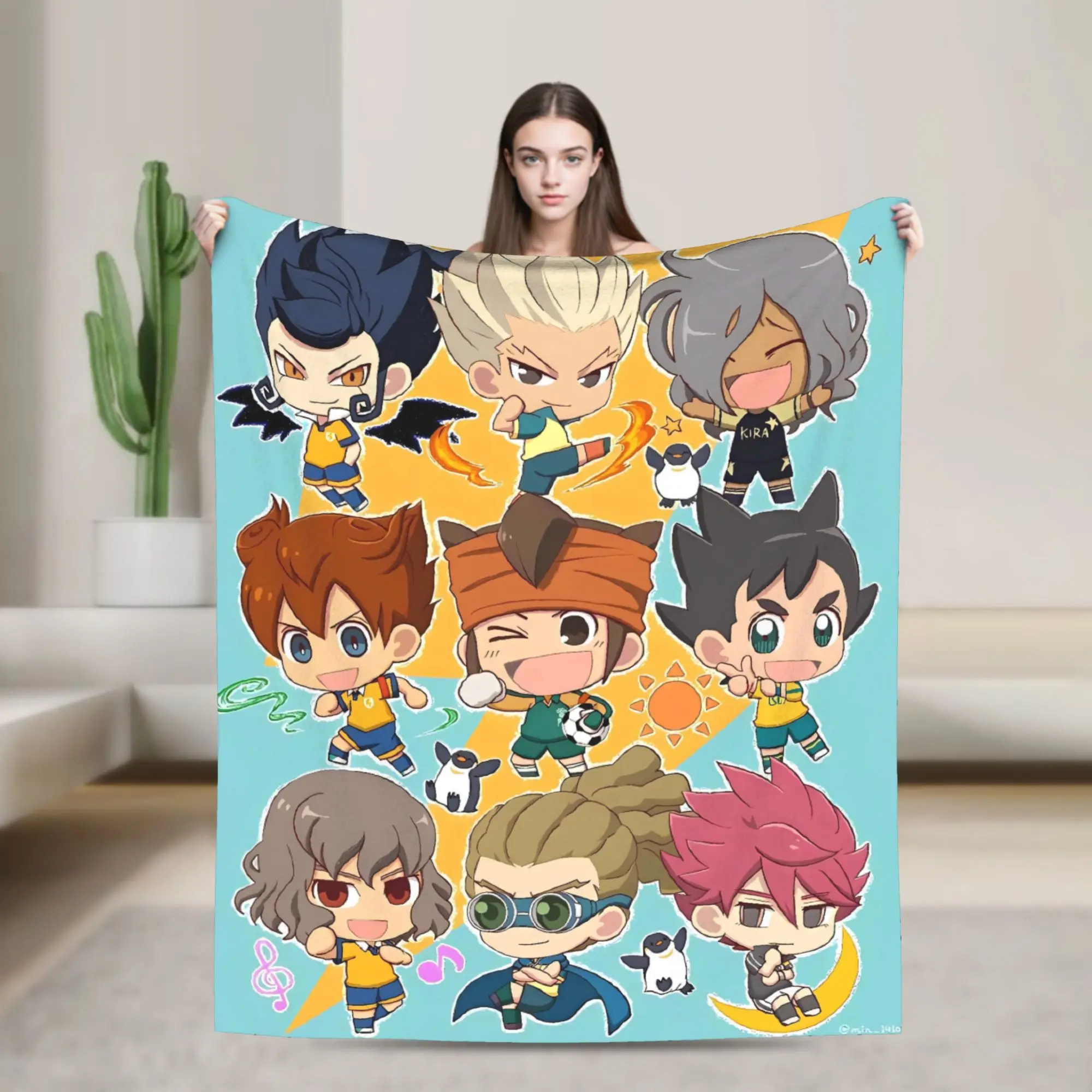 Anime Axel Blaze Inazuma Eleven Blankets Quality Warm  Throw Blanket Winter Child Outdoor Fashion Bedspread