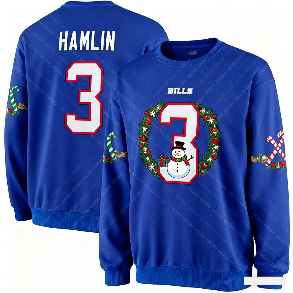 عيد الميلاد الجديد الكبار زائد حجم البلوز الجاموس كرة القدم الأمريكية جيرسي الرجبي جيرسي الرياضية التدريب جيرسي فواتير 3 أرقام