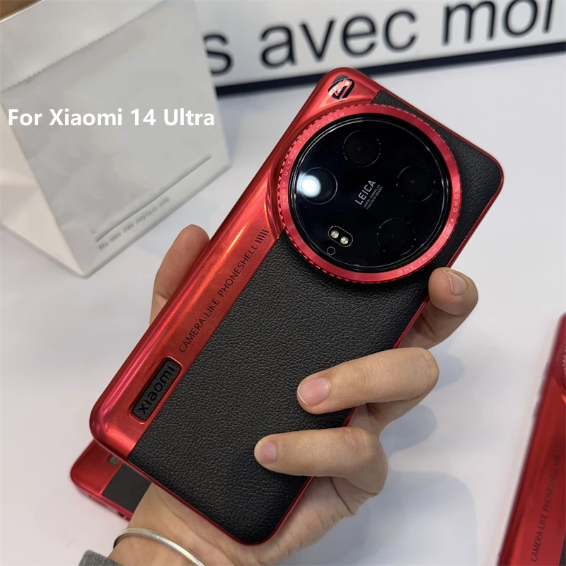 Etui na Xiaomi 15 Ultra 14 13 New Color Blocked PU Leather Hard Cover For For Xiaomi Mi 14 Ultra 15 13Ultra 5G Protection Shell — zdjęcie produktu 5