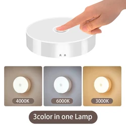 Night Light USB Rechargeable Night Lights Button Switch For Kitchen Cabinet Wardrobe Lamp Staircase Wireless LED Closet Lights