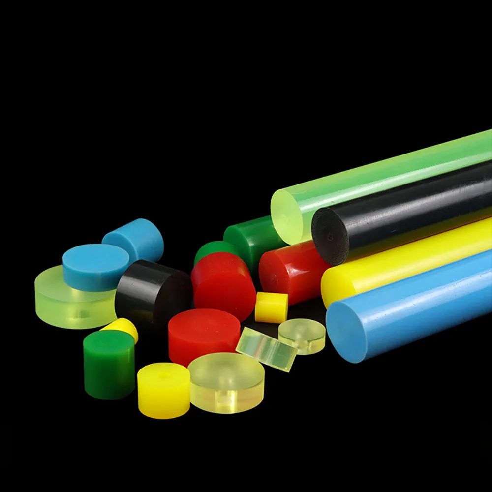 متعددة الألوان الصلبة بولي يوريثين البولي يوريثين قضيب ضياء 20/25/30/35-55 مللي متر طويلة 500 مللي متر لحوم البقر وتر لوحة مرونة تمتد العصي قضيب بلاستيكي