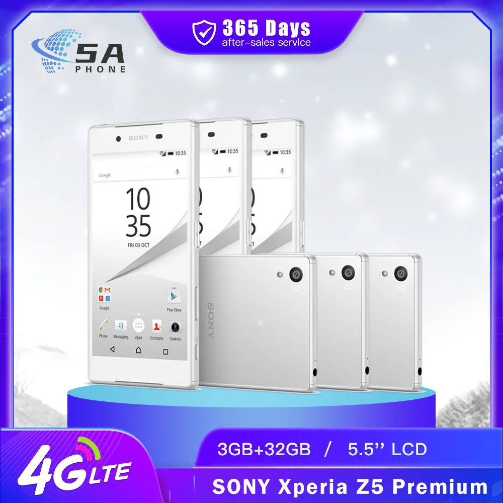Оригинальный мобильный телефон Sony Xperia Z5 Premium E6853 E6883 4G Z5P 3 ГБ ОЗУ 32 ГБ ПЗУ 5,5 дюйма 23 МП + 5,1 МП восьмиядерный смартфон Android Оригинальный мобильный телефон Sony Xperia Z5 Premium E6853 E6883 4G Z5P 3 ГБ ОЗУ 32 ГБ ПЗУ 5,5 дюйма 23 МП + 5,1 МП восьмиядерный смартфон Android