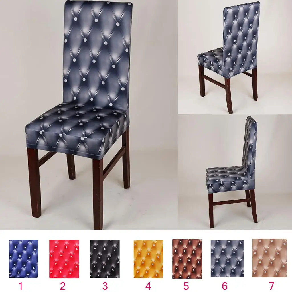Elastic Seat Cover Dining Chair Slipcover Removable Washable Protector Short Fit for Home Restaurant Special Events