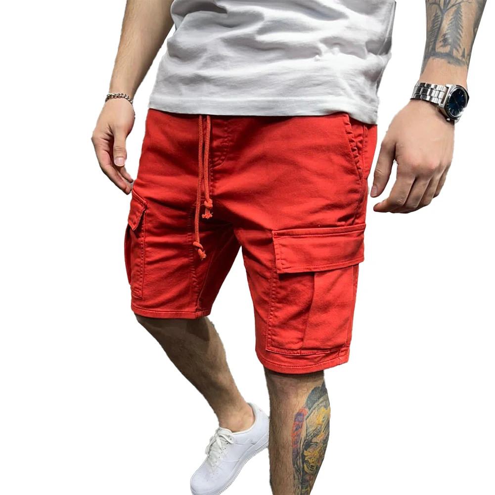 Comodi pantaloncini da spiaggia all'aperto alla moda pantaloni corti con coulisse elastico in vita Fitness escursionismo Streetwear multitasche