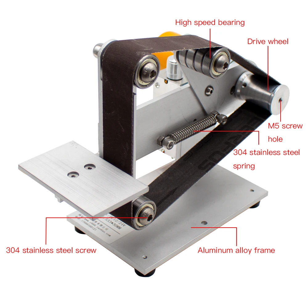 Imagem -04 - Mini Lixadeira de Cinto 360w Polimento Elétrico Máquina de Moagem de Cinto 30x533 mm Micro Apontador de Faca Faça Você Mesmo Banco Lixadeira Máquina 4800rpm