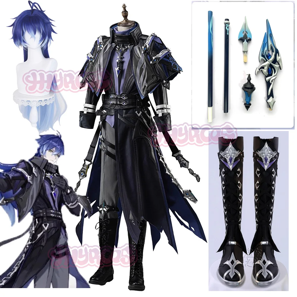 

Genshin Impact Kyryll Chudomirovich Flins Cosplay Costume Wig Shoe Props Uniform Game Cos Outfit Halloween Party Women Men