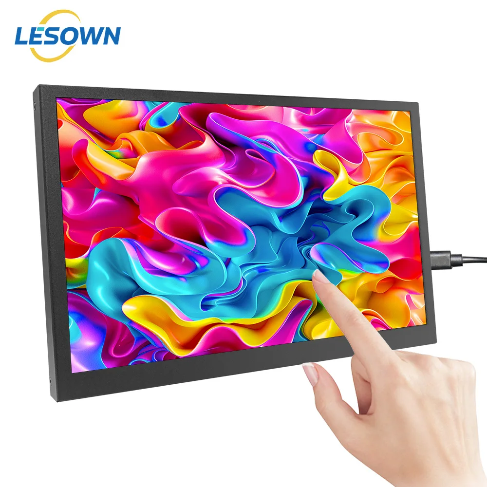 

LESOWN Small 10.1 Inch Auxiliary Monitor Compact Portable Display Mini Second Screen for Windows PC Creatives Driver-Free Setup
