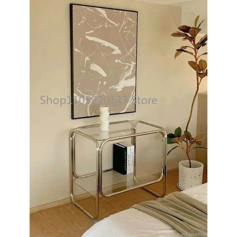 Vintage Nachttisch Seite Ein Paar Kreative Sofa Seite Schrank Glas Transparent Kleinen Tisch Kleine Couchtisch Möbel